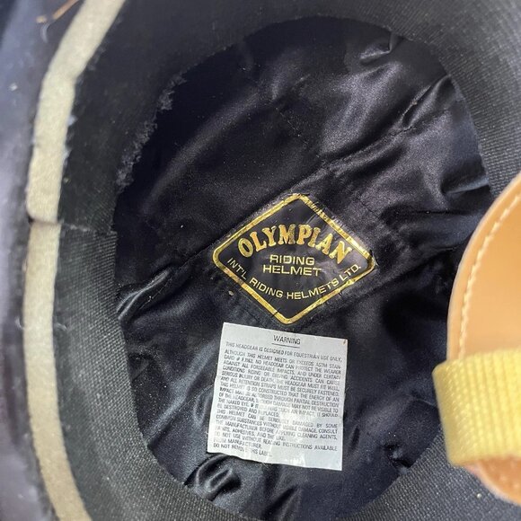 Vintage Olympian Equestrian Riding Helmet Black Velvet Women's Size 7 1/8 in Box - Picture 13 of 13